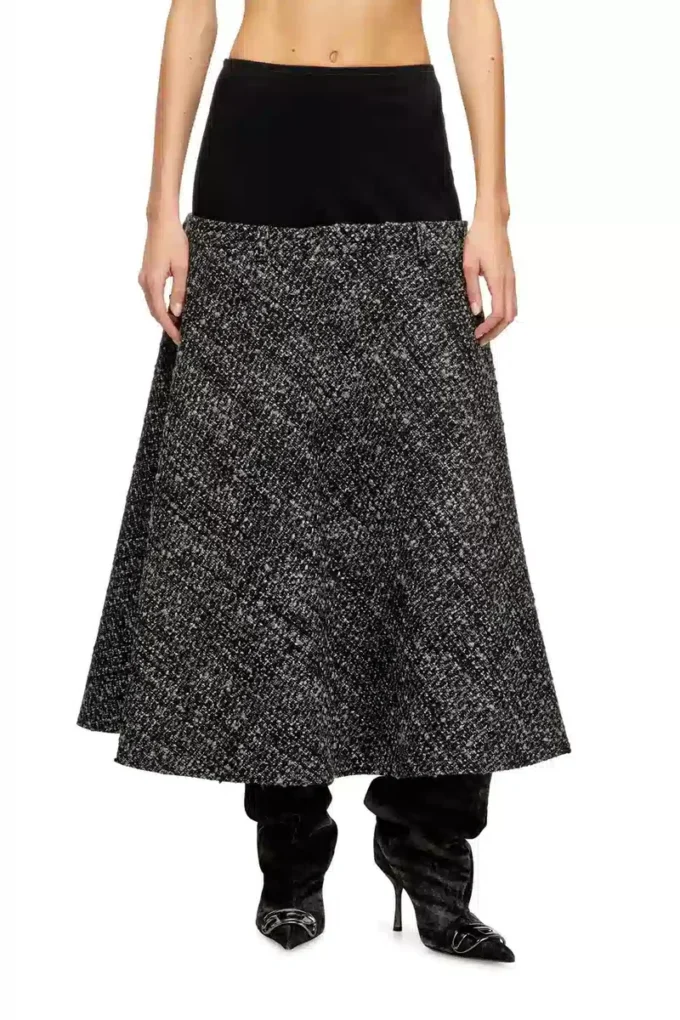 o-grace Bouclé skirt with stretch waist o-grace Bouclé skirt with stretch waist