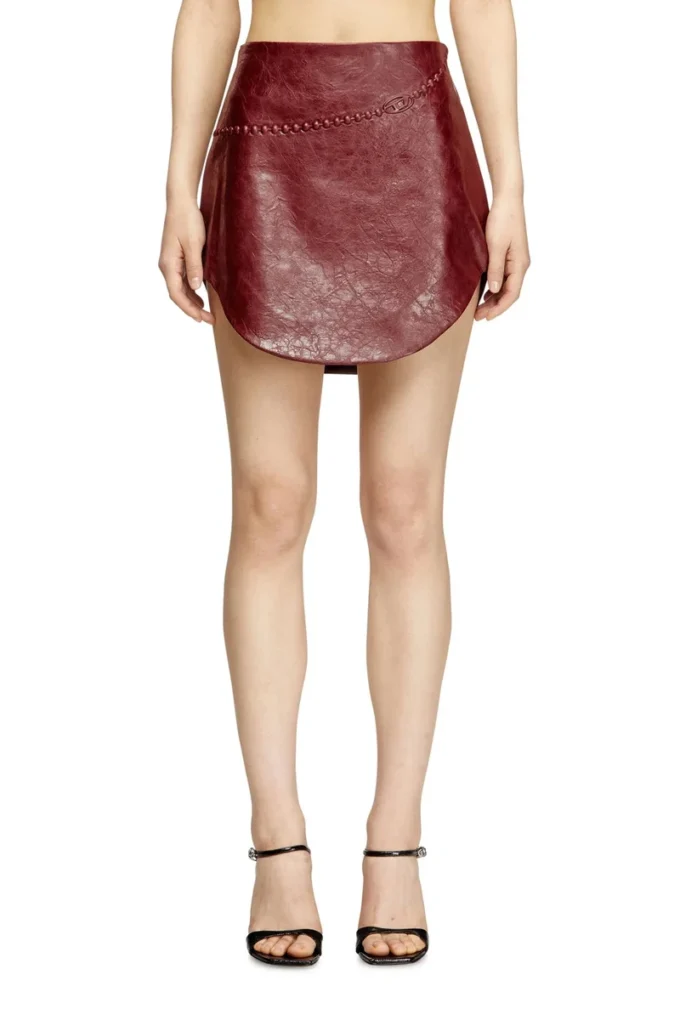 o-hara Coated miniskirt with embossed motif o-hara Coated miniskirt with embossed motif