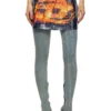 o-hunt Short skirt with poster print o-hunt Short skirt with poster print