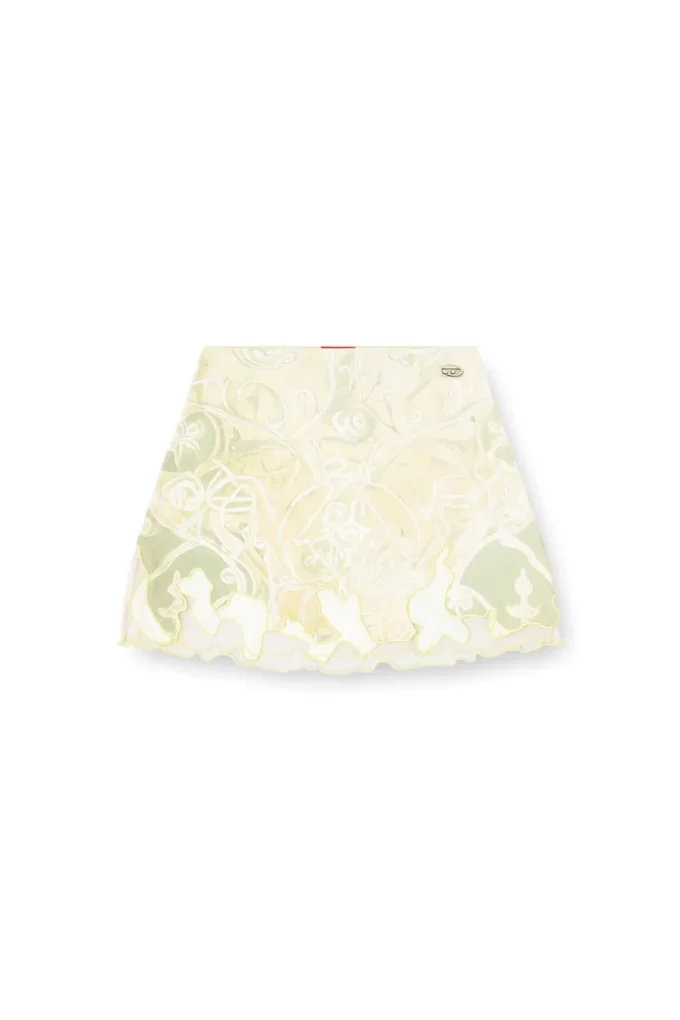 o-lane Nylon mini skirt with Heraldic print o-lane Nylon mini skirt with Heraldic print