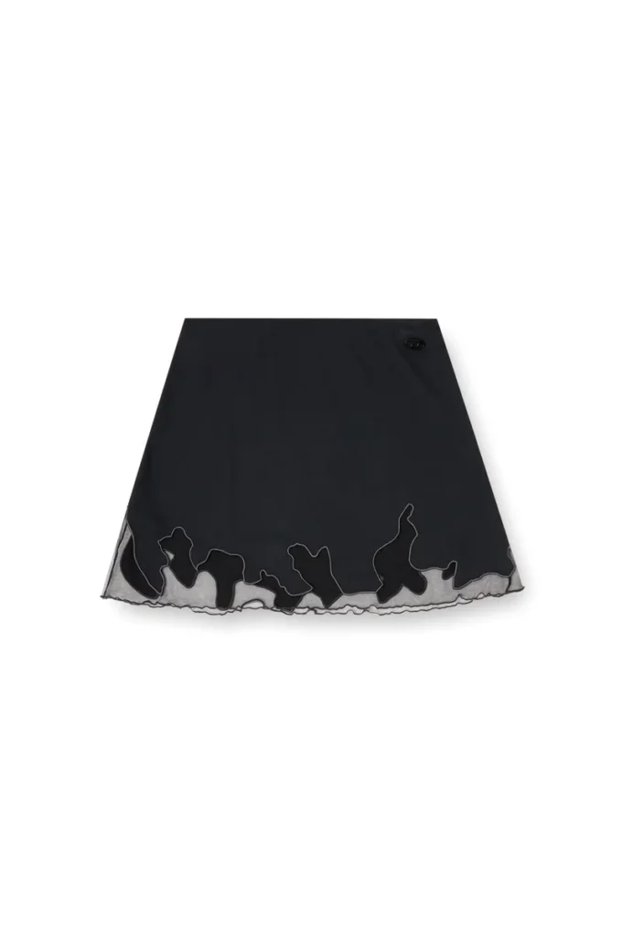 o-lane-r1 Nylon mini skirt with tulle insert o-lane-r1 Nylon mini skirt with tulle insert