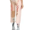 o-lyac Layered midi skirt with lyrics print o-lyac Layered midi skirt with lyrics print