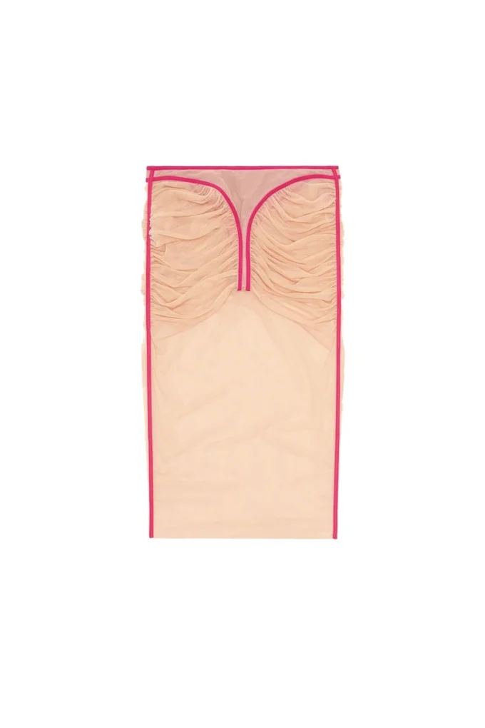 o-lyla Sheer midi skirt in ruched tulle o-lyla Sheer midi skirt in ruched tulle