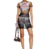 o-lympiac-1 Layered skirt with lyrics print o-lympiac-1 Layered skirt with lyrics print