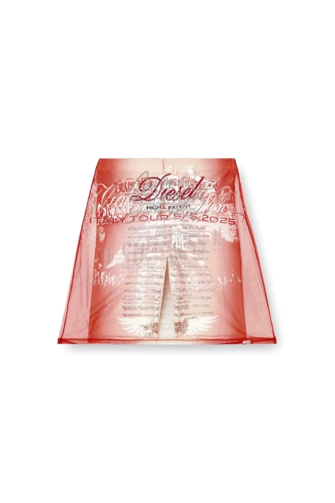 o-lympiac Layered skirt with lyrics print o-lympiac Layered skirt with lyrics print