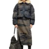 o-mirtow-den Midi denim skirt with drawstring o-mirtow-den Midi denim skirt with drawstring