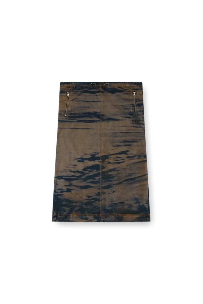o-mirtow-den Midi denim skirt with drawstring o-mirtow-den Midi denim skirt with drawstring