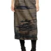 o-mirtow-den Midi denim skirt with drawstring o-mirtow-den Midi denim skirt with drawstring