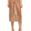 o-moni Sheer midi skirt in shiny coated tulle o-moni Sheer midi skirt in shiny coated tulle