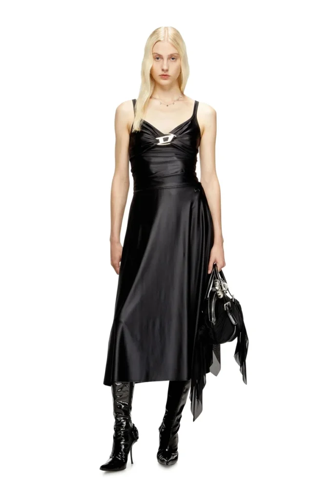 o-mori Midi skirt in flared nylon o-mori Midi skirt in flared nylon