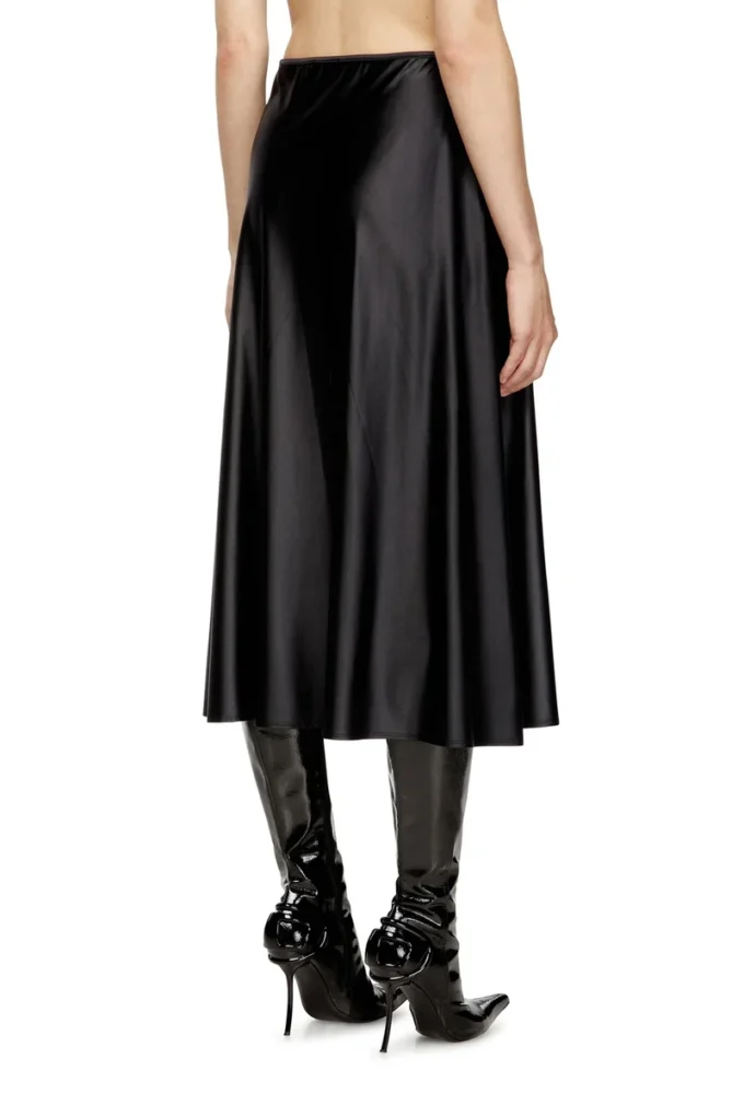 o-mori Midi skirt in flared nylon o-mori Midi skirt in flared nylon