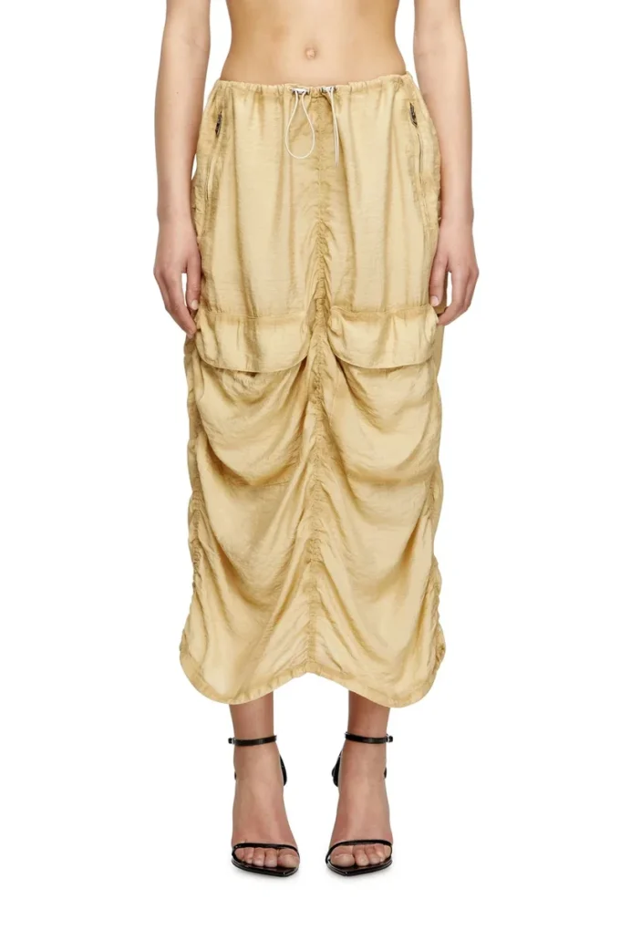 o-racle Cargo midi skirt in treated viscose-nylon o-racle Cargo midi skirt in treated viscose-nylon