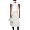 o-rchid-r1 Midi skirt in viscose with all-over print o-rchid-r1 Midi skirt in viscose with all-over print