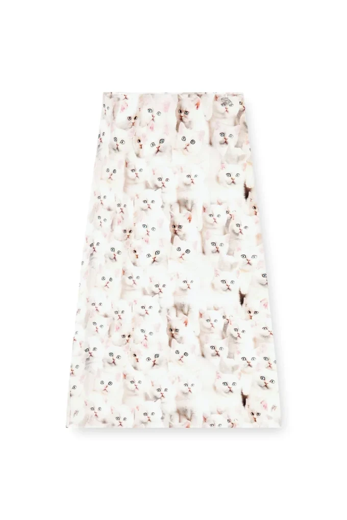 o-rchid-r1 Midi skirt in viscose with all-over print o-rchid-r1 Midi skirt in viscose with all-over print