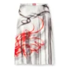 o-rchid-s1 Satin midi skirt with graffiti print o-rchid-s1 Satin midi skirt with graffiti print