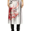 o-rchid-s1 Satin midi skirt with graffiti print o-rchid-s1 Satin midi skirt with graffiti print