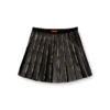 o-saka-mini Short pleated skirt with distressed effect o-saka-mini Short pleated skirt with distressed effect