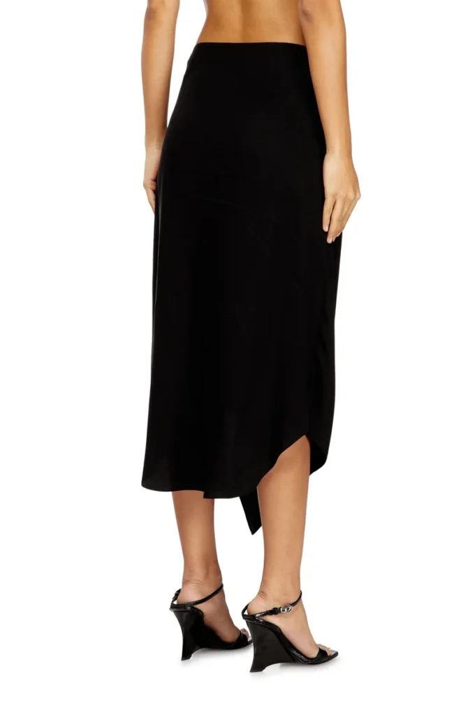 o-tali Skirt in fluid cupro with front knot o-tali Skirt in fluid cupro with front knot