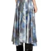 o-zulie-s2 Metallic midi skirt with blurred rose print o-zulie-s2 Metallic midi skirt with blurred rose print