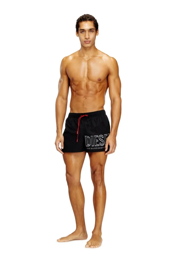 olympic-34-d-core Mid-length swim shorts with outline logo olympic-34-d-core Mid-length swim shorts with outline logo