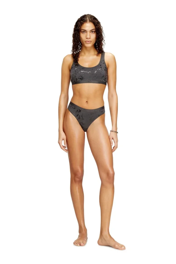 oriba-gft Stretch-cotton bralette with metallic print oriba-gft Stretch-cotton bralette with metallic print