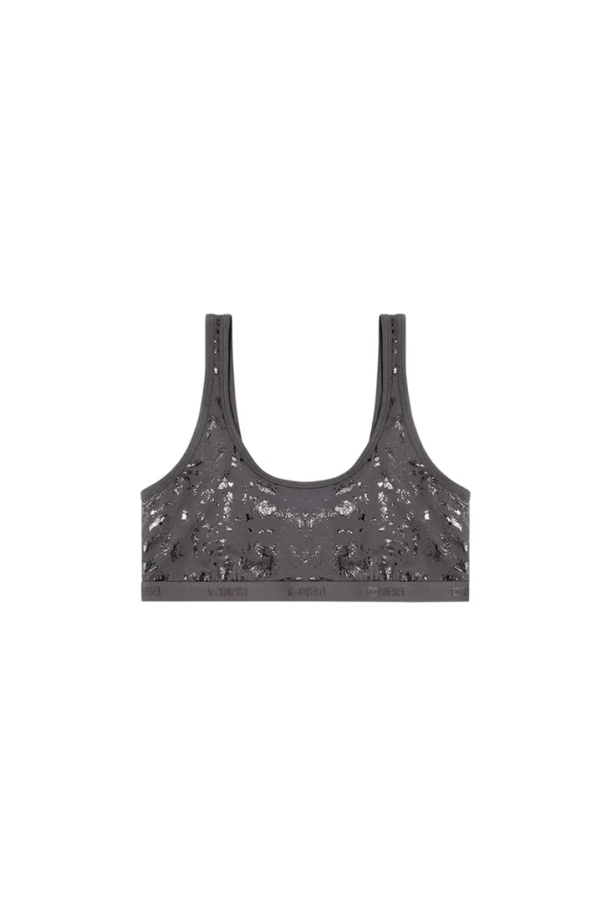 oriba-gft Stretch-cotton bralette with metallic print oriba-gft Stretch-cotton bralette with metallic print