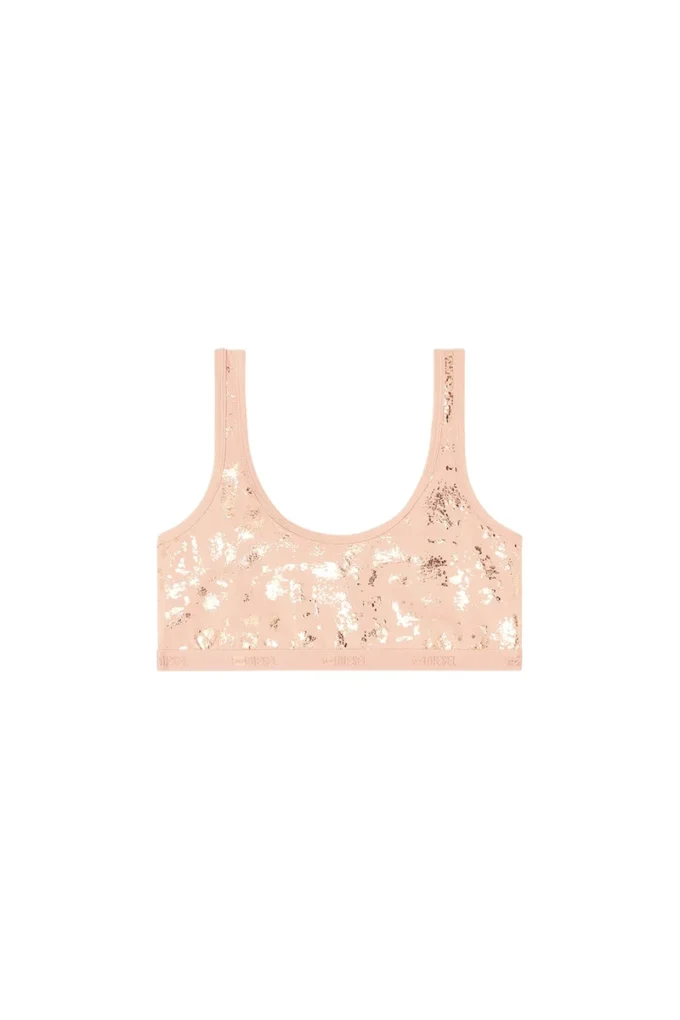 oriba-gft Stretch-cotton bralette with metallic print oriba-gft Stretch-cotton bralette with metallic print
