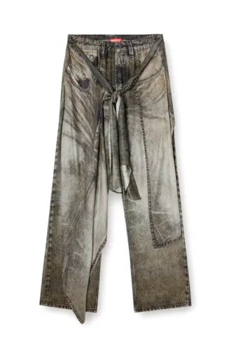 p-aloma Wrap pants in denim-look viscose