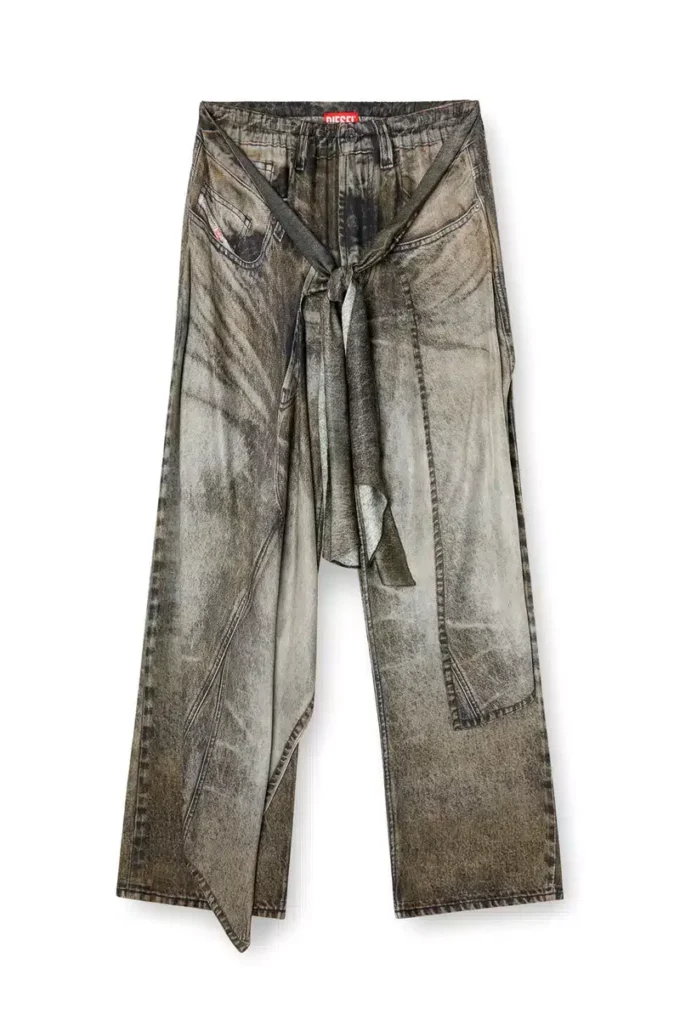 p-aloma Wrap pants in denim-look viscose p-aloma Wrap pants in denim-look viscose