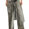 p-aloma Wrap pants in denim-look viscose p-aloma Wrap pants in denim-look viscose
