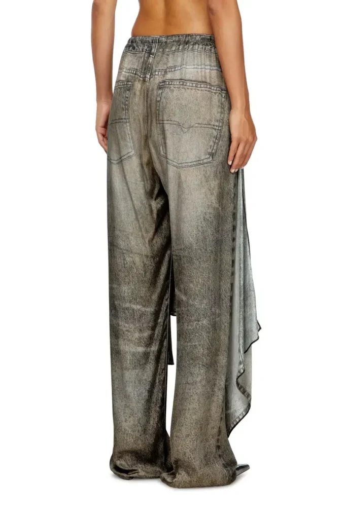p-aloma Wrap pants in denim-look viscose p-aloma Wrap pants in denim-look viscose