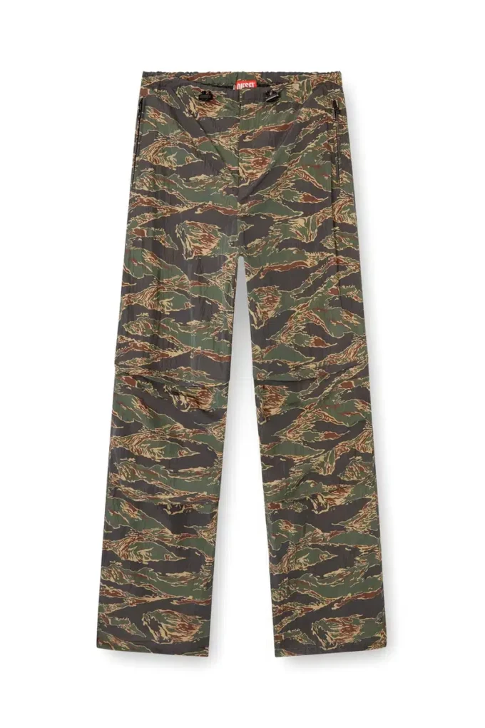 p-anic Cargo pants in camo-print nylon p-anic Cargo pants in camo-print nylon