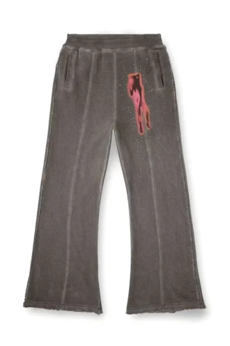 p-anta Cotton pants with prints and studs