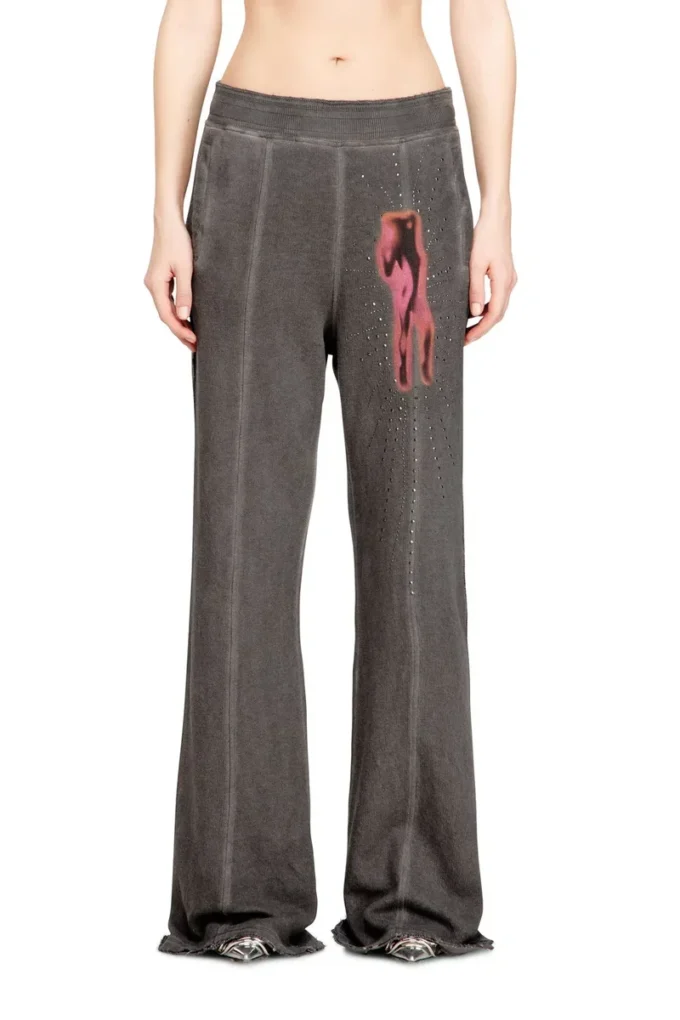 p-anta Cotton pants with prints and studs p-anta Cotton pants with prints and studs