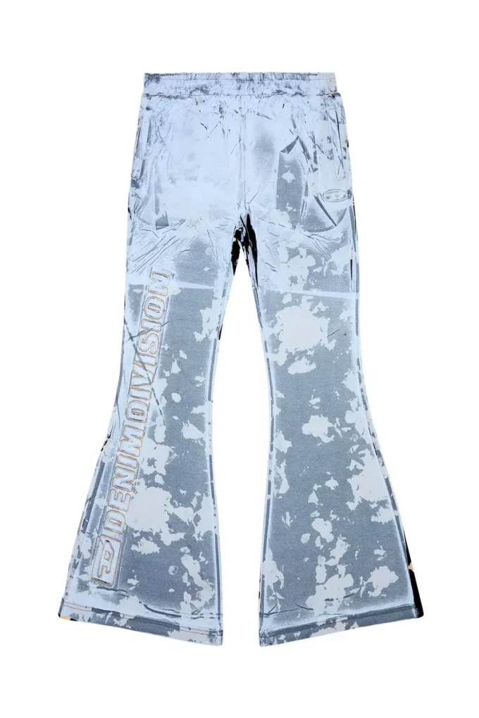 p-belb-p1 Flared track pants in coated jersey p-belb-p1 Flared track pants in coated jersey