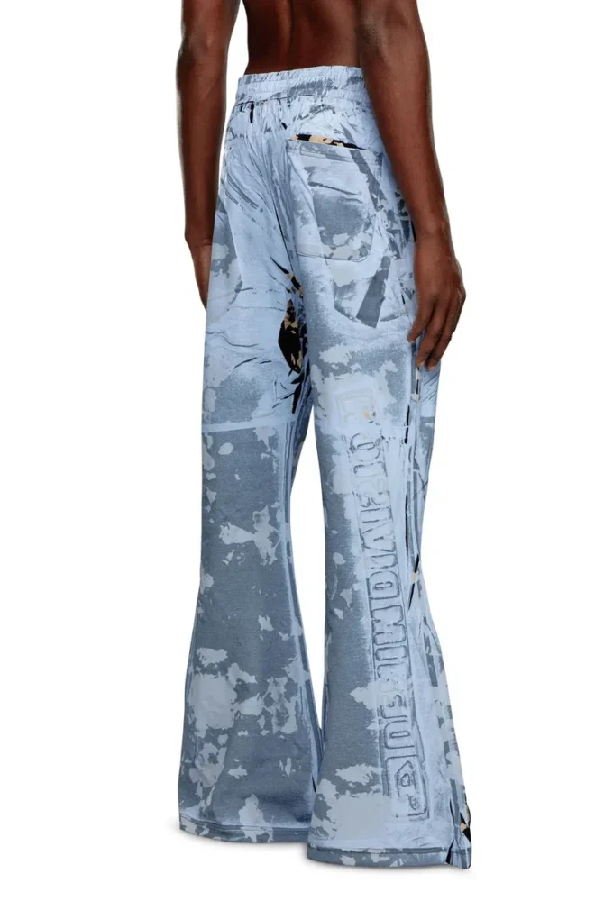 p-belb-p1 Flared track pants in coated jersey p-belb-p1 Flared track pants in coated jersey