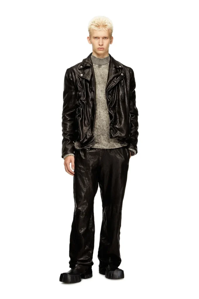 p-bru Elasticated pants in boiled leather p-bru Elasticated pants in boiled leather