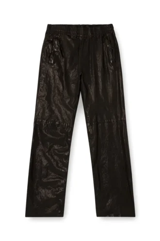 p-bru Elasticated pants in boiled leather