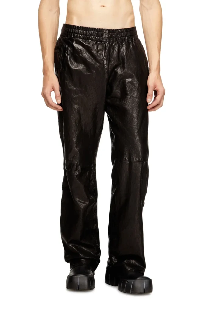 p-bru Elasticated pants in boiled leather p-bru Elasticated pants in boiled leather