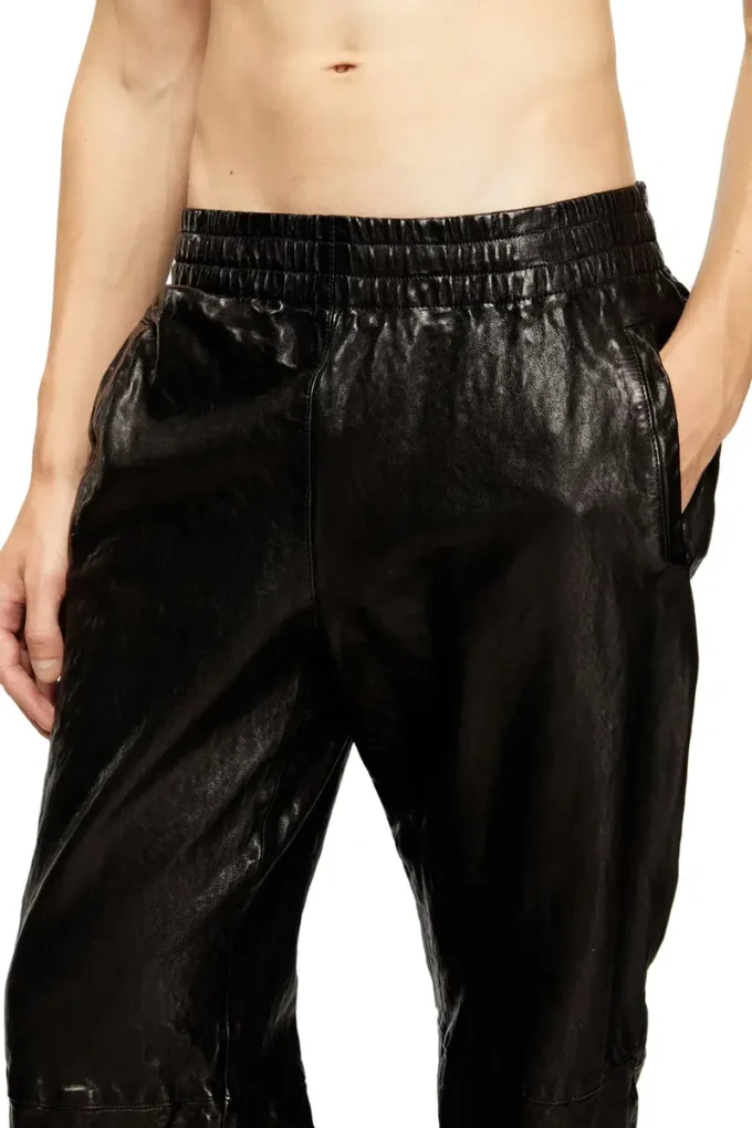 p-bru Elasticated pants in boiled leather p-bru Elasticated pants in boiled leather