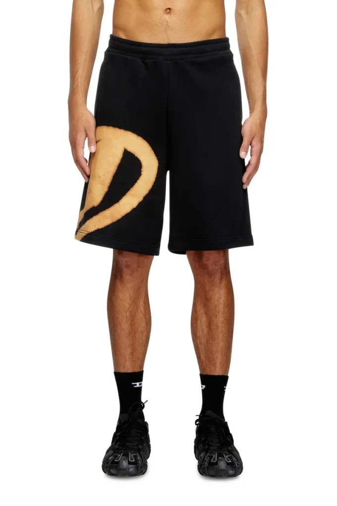 p-crow-bleach Sweat shorts with bleached logo p-crow-bleach Sweat shorts with bleached logo