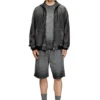 p-crowde Sweat shorts with phoenix devoré p-crowde Sweat shorts with phoenix devoré