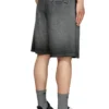 p-crowde Sweat shorts with phoenix devoré p-crowde Sweat shorts with phoenix devoré