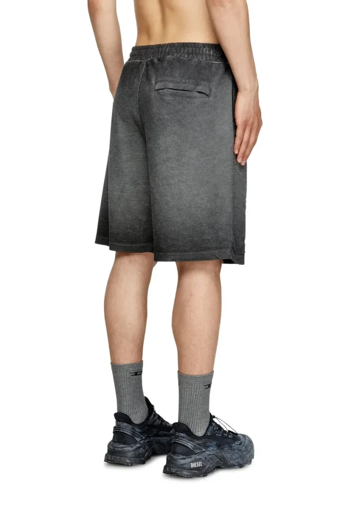 p-crowde Sweat shorts with phoenix devoré p-crowde Sweat shorts with phoenix devoré