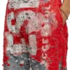 p-eel Logo shorts in destroyed jersey p-eel Logo shorts in destroyed jersey