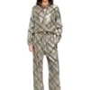 p-erqueen Sequined pants in with plaid design p-erqueen Sequined pants in with plaid design