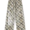 p-erqueen Sequined pants in with plaid design p-erqueen Sequined pants in with plaid design