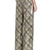 p-erqueen Sequined pants in with plaid design p-erqueen Sequined pants in with plaid design