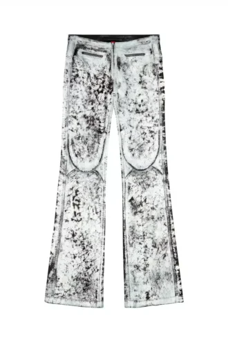 p-gen Treated leather pants