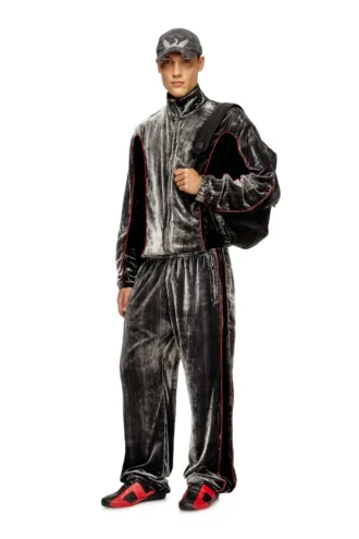 p-hay Track pants in treated velvet